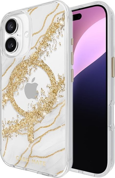 Maskë telefoni Case-Mate Karat për iPhone 16, MagSafe, gri me të artë