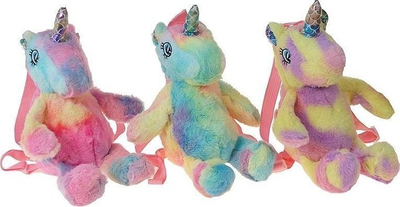 Çantë shpine pelushi Adar Unicorn, për kalamaj, me unicorner, me ngjyra nga më të ndryshmet