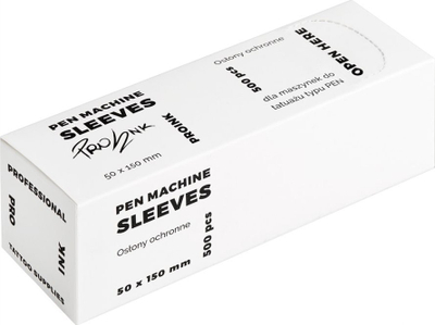 Fletë mbrojtëse për makinë tatuazhi Pen Foil Pro Ink, set 500 copë, transparente