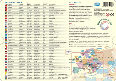 Сложувалка игра Јако Знамиња на Европа, 47 парчиња, едукативна, шарена
