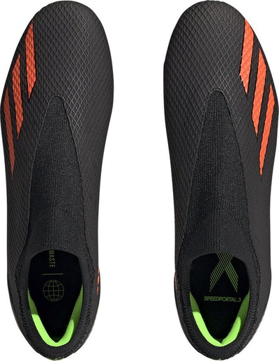 Këpucë futbolli Adidas X Speedportal.3 Laceless, për bar të fortë, pa lidhëse, të zeza