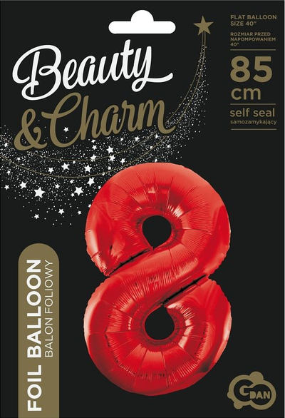 Balon letre Godan Foil 8, 85 cm, e kuqe