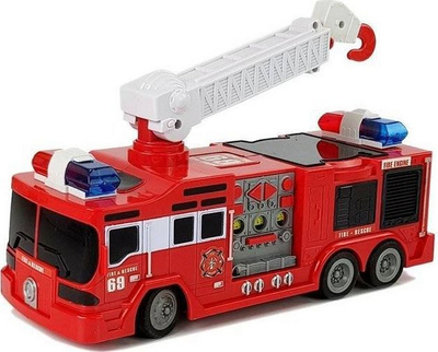 Lodër kamion zjarrfikës me pult LEANToys R / C, 28 cm, i kuq