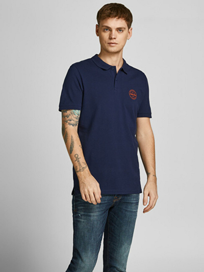 Maicë polo Jack&Jones JJESHARK, e kaltër e errët