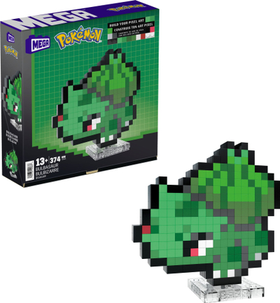 Set ndërtimi Mega Pokémon Bulbasaur, 374 copa, 15 cm, jeshil