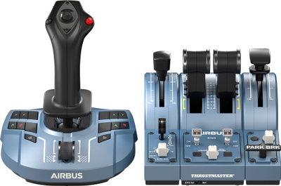 Џојстик за летање Thrustmaster TCA Captain Pack X Airbus Edition, за Xbox Series X S и PC, USB, сив