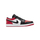 Atlete Nike Air Jordan 1 Low Bred Toe, lëkurë, të kuqe, të zeza e të bardha