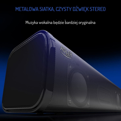 Altoparlant Bluetooth Adler AD 1191, orë zgjimi, 15 orë riprodhim, i zi