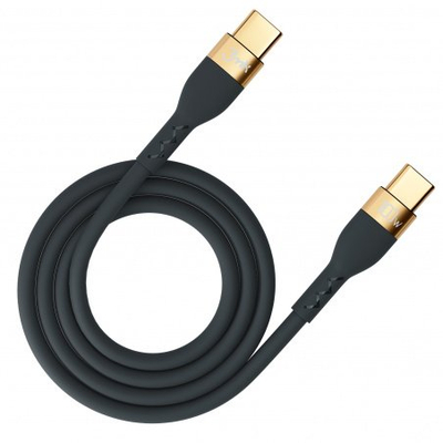 Kabllo karikimi 3MK USB Type C, 2m, 100W, e zezë