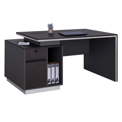 Tavolinë zyre Hm2087L, me kabinet të majtë, 160x80x76 cm, ngjyrë wenge