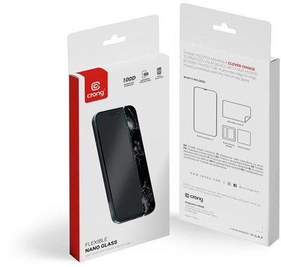 Mbrojtëse ekrani Crong Unbreakable Hybrid Glass, për iPhone 16 Pro, xham hibrid, transparente