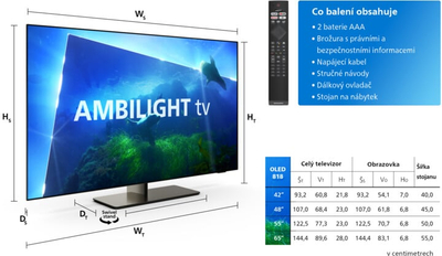 TV Philips 55OLED818, 55\" (139 cm), 4K UHD, i zi