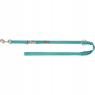 Set jakë dhe litar për qen Trixie Premium Adjustable, 200x2.5 cm, najlon, blu aqua