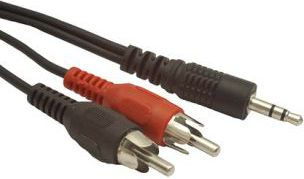 Kabllo Gembird Jack 3.5mm - RCA (Cinch) x2 5m, e zezë 