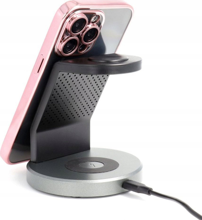 Kuti telefoni Electro Mag Silicone për Samsung Galaxy S24 Plus, MagSafe, transparente rozë