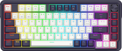 Tastierë gaming Redragon K673 Pro, 75%, wireless 3 në 1, RGB, switch i kuq