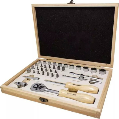 Set çelësash Rockforce 1/4", 38 copë, metalik