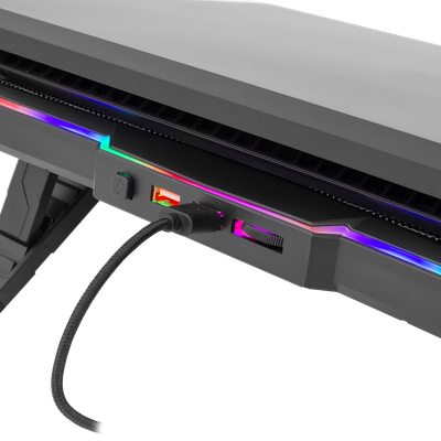 Ftohës Gaming  White Shark GCP-03 Glacier,Rainbow LED,USB HUB, i zi