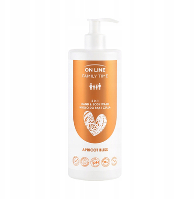 Sapun trupi dhe duarsh On Line Family Time Apricot Bliss, 2 në 1