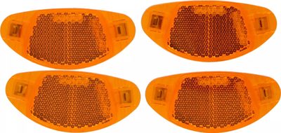 Reflektorë rrote biçiklete Dunlop K-mark, set 4 copë, portokalli