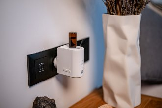 Difuzor aromash Humanas Home Spirit, me sensor lëvizjeje, LED, i bardhë