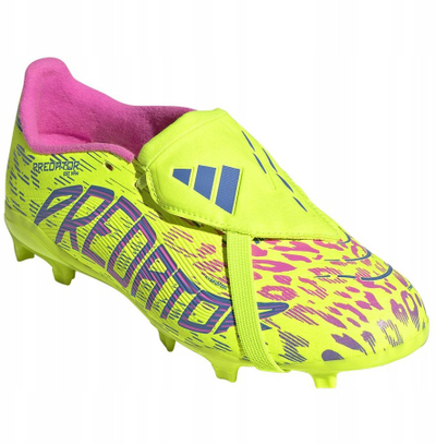 Çizme futbolli adidas Predator League FT FG Jr JP9837, për bar të gjallë, për kalamaj, të verdha