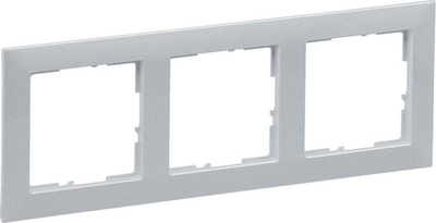 Kornizë potuale Legrand SUNO Triple Frame 721513, për 3 module, ngjyrë alumini