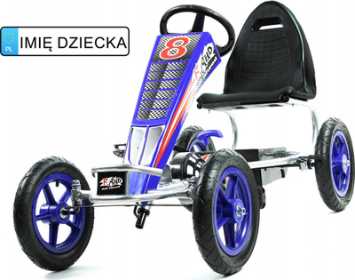 Gokart me pedale Ramiz Full Ahead Air, për fëmijë 3 8 vjeç, ngarkesa 50 kg, blu