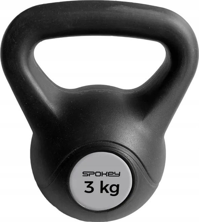Peshë kettlebell Spokey 940842, 3 kg, plastike, e zezë