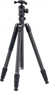 Tripod karboni FotoPro Sherpa Max, 4 seksione, me kokë sferike FPH-62QS, i zi