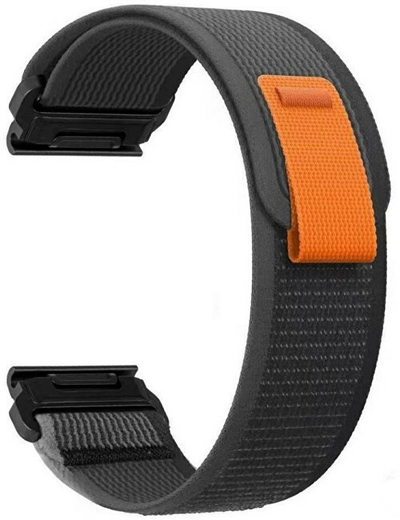 Rrip ore 4wrist Trail Loop strap 22 mm, i zi/portokalli