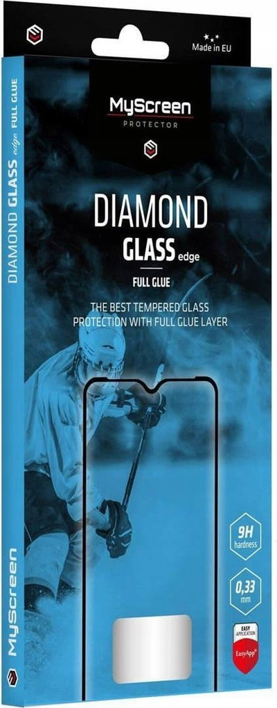 Xham mbrojtës MyScreen Diamond Glass Edge, për Oppo Reno7 Reno8 Lite, Full Glue, me kornizë të zezë