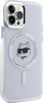 Këllëf Karl Lagerfeld IML Metal Choupette Head për iPhone 12 12 Pro, MagSafe, i bardhë