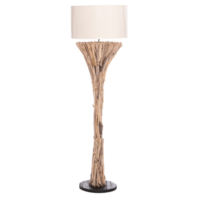 Lampë dyshemeje HomeMarkt ALTAR, 142cm, soket E27, e bardhë