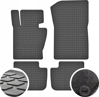 Tapete gome për makinë BMW X3 E83, set 4 copë, i zi
