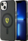 Mbulesë telefoni Ferrari Translucent MagSafe për iPhone 14, gjysmë transparente, e zezë