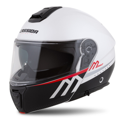 Kaskë moto CASSIDA Modulo 2.1 Compass, touring, Pinlock ready, e bardhë perlë e zezë e kuqe argjend