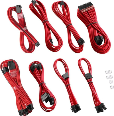 Set kabllosh PC CableMod RT Series Pro ModMesh, 12VHPWR Dual, për ASUS Seasonic Phanteks, i kuq