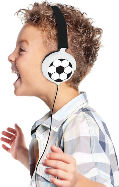 Kufje me kabllo Lexibook Football, stereo, volum i kufizuar 85 dB, shumëngjyrëshe
