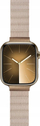 Rrip për Apple Watch Crong Eclipse, lëkurë magnetike, 38 40 41mm, bezhë