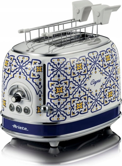 Toster Ariete Capri Edition 155, 2 feta, 815W, metalik
