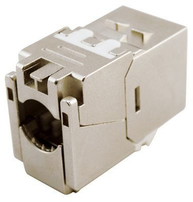 Set keystone jack Equip Cat 6A, ekranizuar, 8 copë, metalik