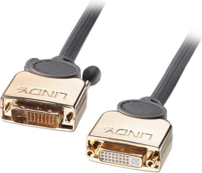 Kabllo video Lindy DVI D në DVI D, 5m, gold