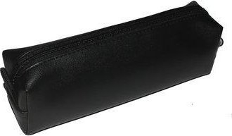 Mbajtëse stilolapsash Pen Case Pen 345, formë katrore, eko lëkurë, e zezë