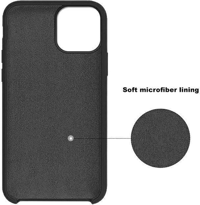 Mbrojtëse silikoni LIQUID CASE BOX për Samsung A73 5G, me mikrofibër, e zezë