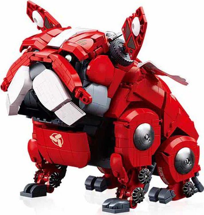 Lodër ndërtime Sluban Mechanical Bulldog M38-B1112A, 890 copa, e kuqe