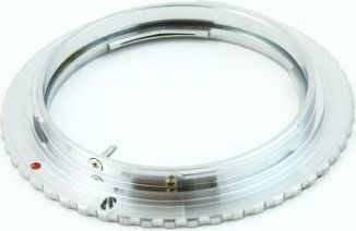 Адаптер за објектив Pixco Canon EF EF S во Olympus OM, хромиран бронз, фокус до бесконечност