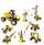 Set blloqesh për ndërtim LEAN Toys Construction Machines 8n1, 100 copa, plastik