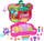 Set lodrash Polly Pocket Straw-beary Patch HRD35, 2 kukulla, 12 aksesorë, kompakt udhëtimi