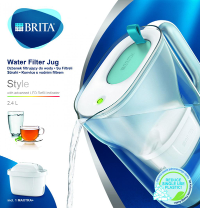 Bokall për filtrim uji Brita Style MXplus, transparent, 2.4 L